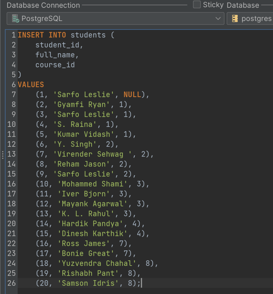 Image 4 - Building a Query to Insert Data into a Table