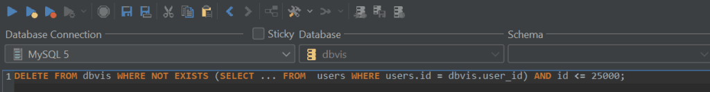 DELETE with a subquery